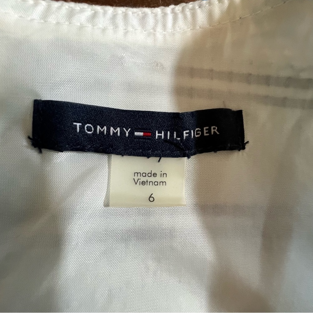 NWOT Tommy Hilfiger Women's Stitch Stripe Shift Dress size 6 Gold Back Zipper - Picture 7 of 10